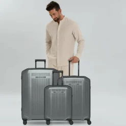 New Smartbox Edition 02 4 Rollen Kofferset 3-teilig gunmetal metallic