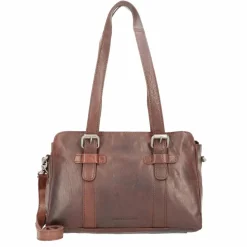 Spikes & Sparrow Schultertaschen|Henkeltaschen<Schultertasche Leder 34 cm darkbrown