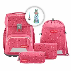 New Step by Step Basis Schulranzen-Set 4-teilig Pink Bubbles