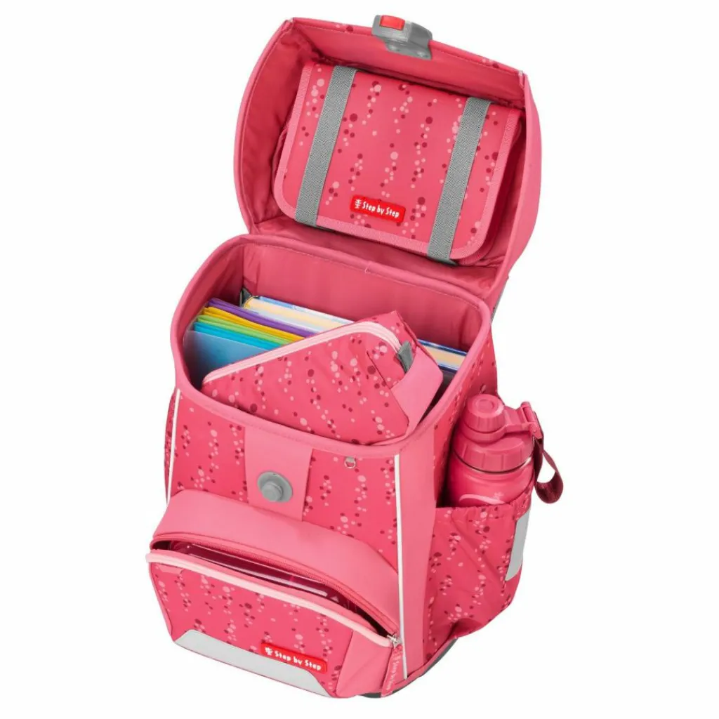 New Step by Step Basis Schulranzen-Set 4-teilig Pink Bubbles