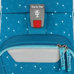 New Step by Step Basis Schulranzen-Set 4-teilig Set „Blue Hearts
