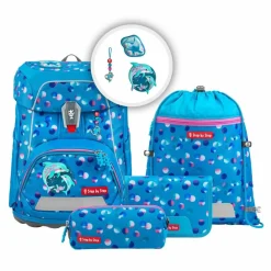 Best Step by Step Fit Schulranzen-Set 5-teilig Dolphin Finja