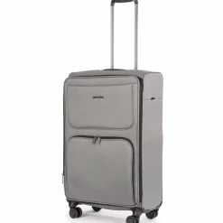Stratic Weichgepäck|4-Rollen Koffer<Bendigo Light Plus 4-Rollen Trolley 72 cm Laptopfach silver