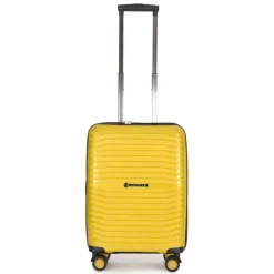 Best Stratic Bright+ 4 Rollen Kabinentrolley S 55 cm mit Dehnfalte yellow gold
