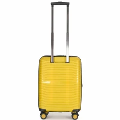 Best Stratic Bright+ 4 Rollen Kabinentrolley S 55 cm mit Dehnfalte yellow gold