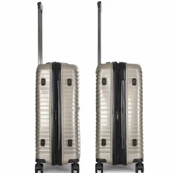 Outlet Stratic Bright+ 4 Rollen Trolley M 66 cm mit Dehnfalte champagne