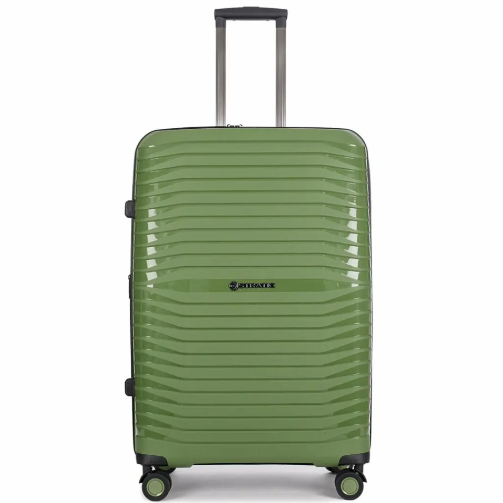 Stratic Hartgepäck|4-Rollen Koffer<Bright+ 4 Rollen Trolley L 76 cm mit Dehnfalte olive