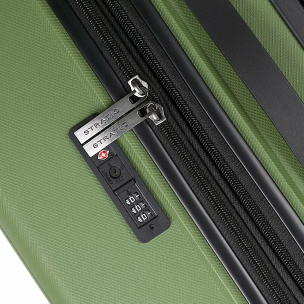 Stratic Hartgepäck|4-Rollen Koffer<Bright+ 4 Rollen Trolley L 76 cm mit Dehnfalte olive