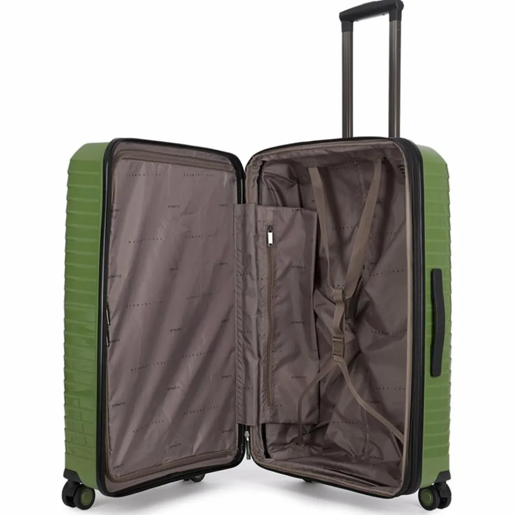 Stratic Hartgepäck|4-Rollen Koffer<Bright+ 4 Rollen Trolley L 76 cm mit Dehnfalte olive