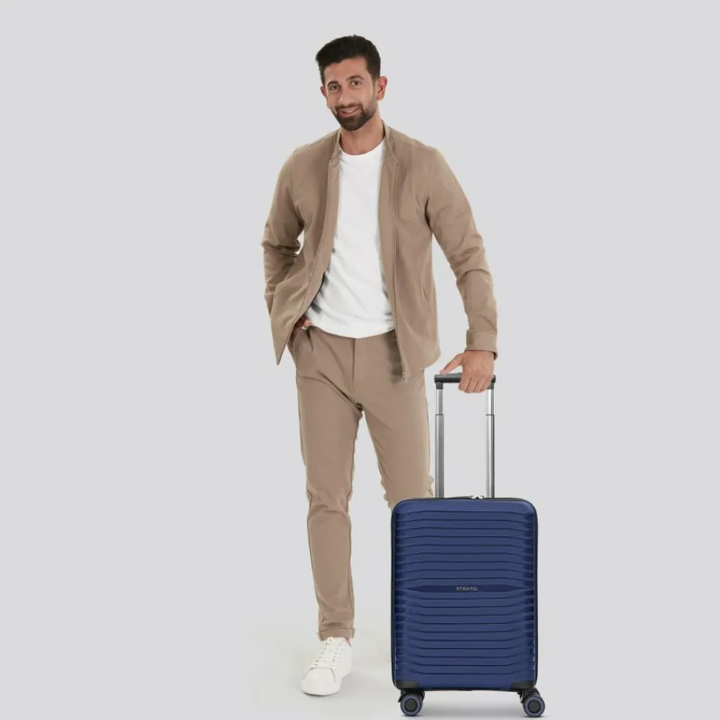 Stratic Hartgepäck Kabinengepäck|4-Rollen Kabinentrolleys<Shine 4 Rollen Kabinentrolley 55 cm navy blue