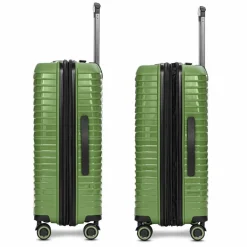 Hot Stratic Shine 4 Rollen Kofferset 3-teilig mit Dehnfalte olive