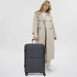 Stratic Hartgepäck|4-Rollen Koffer<Shine 4 Rollen Trolley 76 cm black