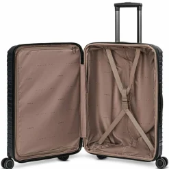 Stratic Hartgepäck|4-Rollen Koffer<Shine 4 Rollen Trolley 65 cm mit Dehnfalte black