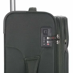 Stratic Weichgepäck|4-Rollen Koffer<Light + 4 Rollen Trolley 68 cm mit Dehnfalte dark green