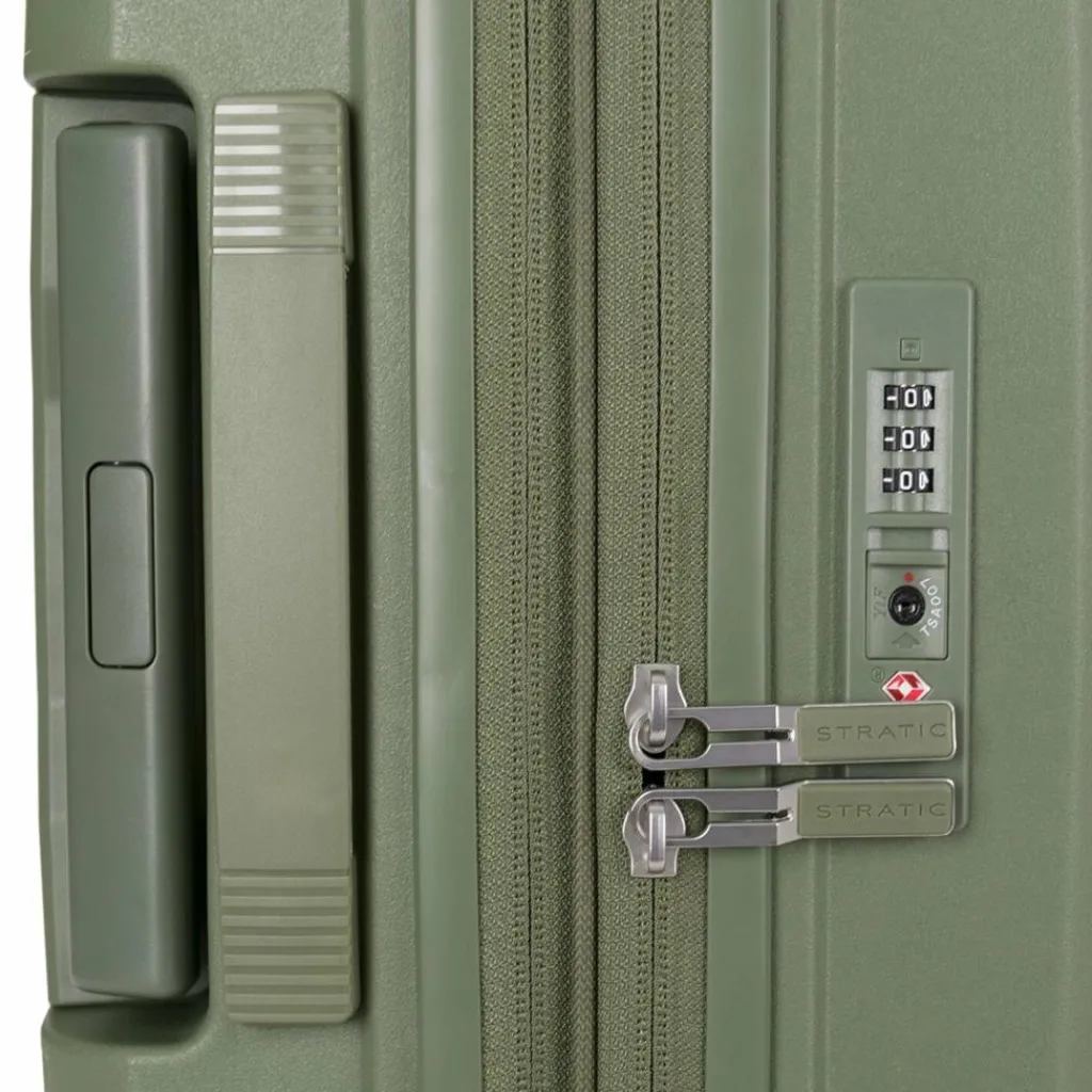 Stratic Hartgepäck Kabinengepäck|4-Rollen Kabinentrolleys<Straw T 4 Rollen Kabinentrolley S 54 cm mit Dehnfalte olive