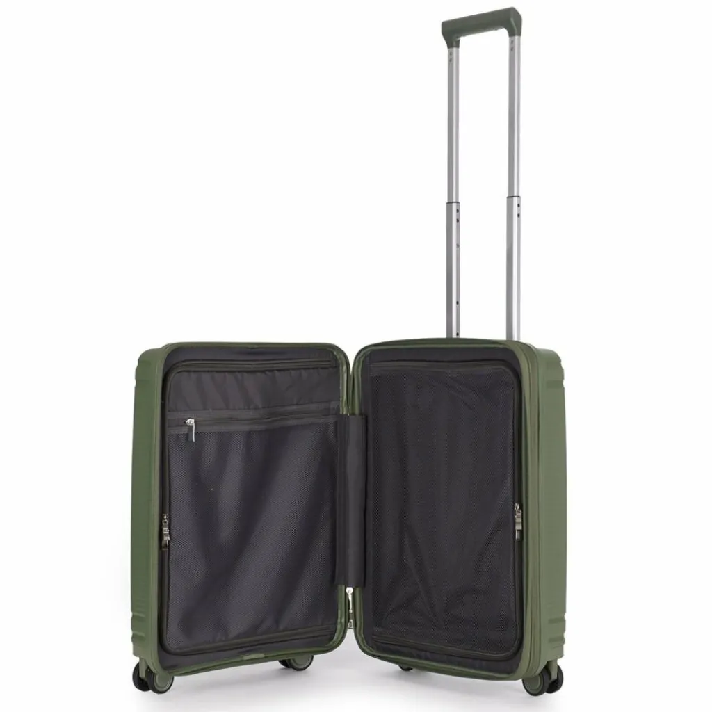 Stratic Hartgepäck Kabinengepäck|4-Rollen Kabinentrolleys<Straw T 4 Rollen Kabinentrolley S 54 cm mit Dehnfalte olive