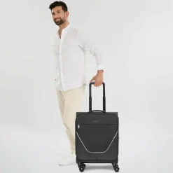 Stratic Weichgepäck Kabinengepäck|4-Rollen Kabinentrolleys<taska 4-Rollen Kabinentrolley S 55 cm mit Dehnfalte anthracite