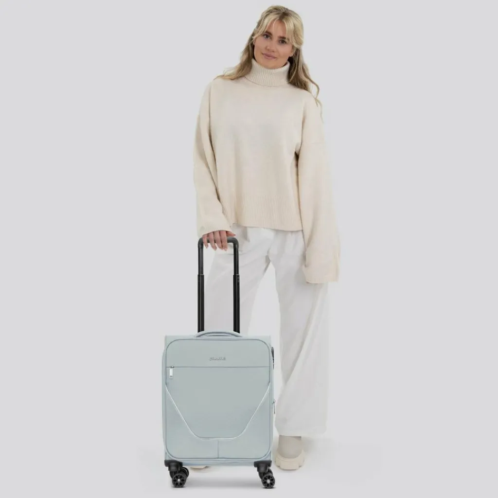 Stratic Weichgepäck Kabinengepäck|Weichgepäck<taska 4-Rollen Kabinentrolley S 55 cm mit Dehnfalte grey