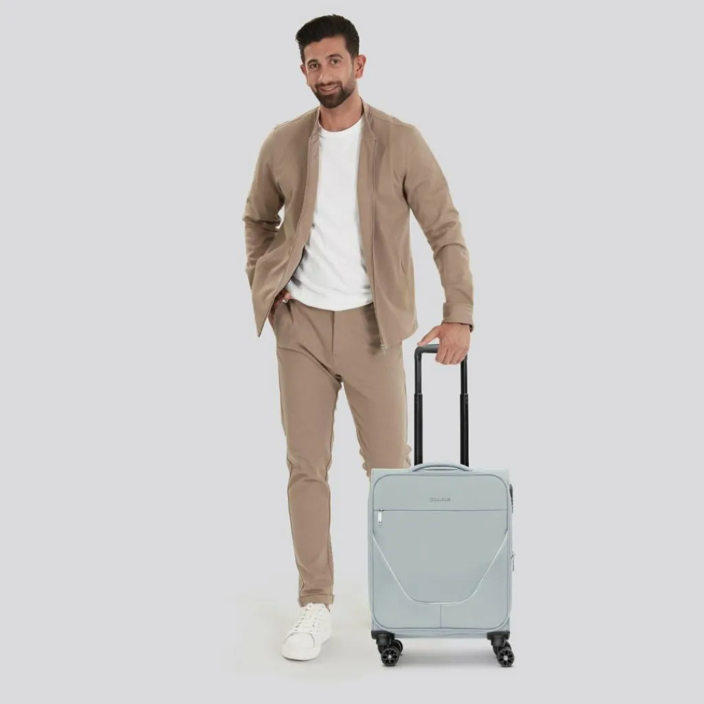 Stratic Weichgepäck Kabinengepäck|Weichgepäck<taska 4-Rollen Kabinentrolley S 55 cm mit Dehnfalte grey