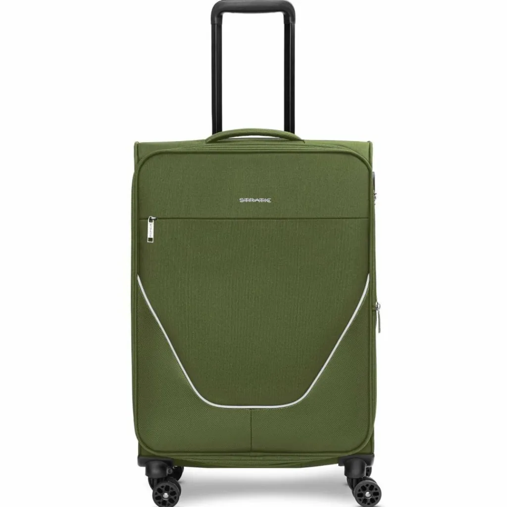 Stratic Weichgepäck|4-Rollen Koffer<taska 4-Rollen Trolley M 65 cm mit Dehnfalte olive