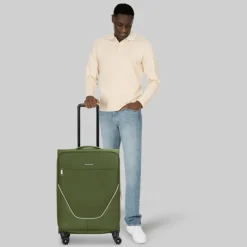 Stratic Weichgepäck|4-Rollen Koffer<taska 4-Rollen Trolley M 65 cm mit Dehnfalte olive