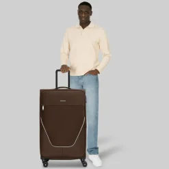 Best Stratic taska 4-Rollen Trolley L 76 cm mit Dehnfalte coffee