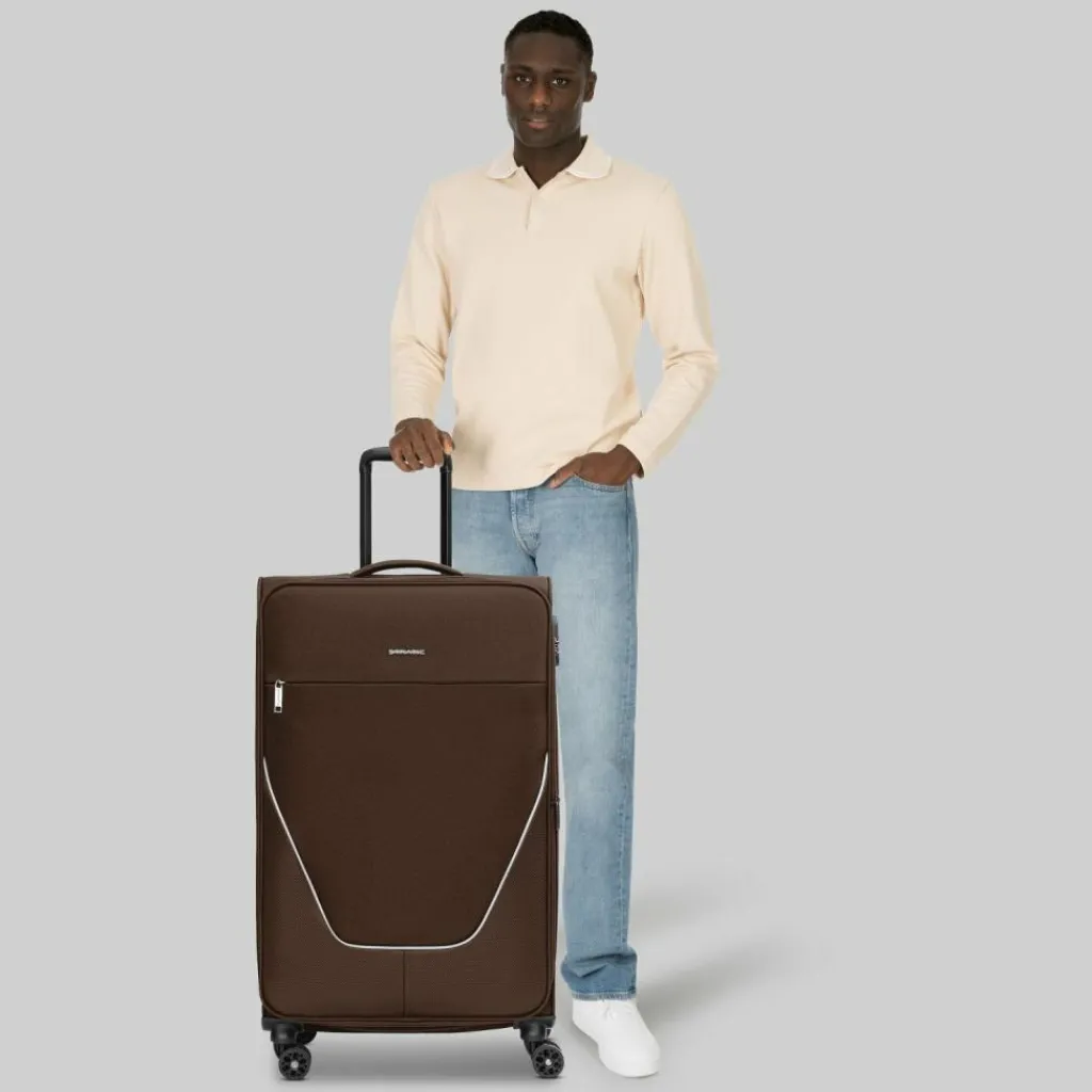 Best Stratic taska 4-Rollen Trolley L 76 cm mit Dehnfalte coffee