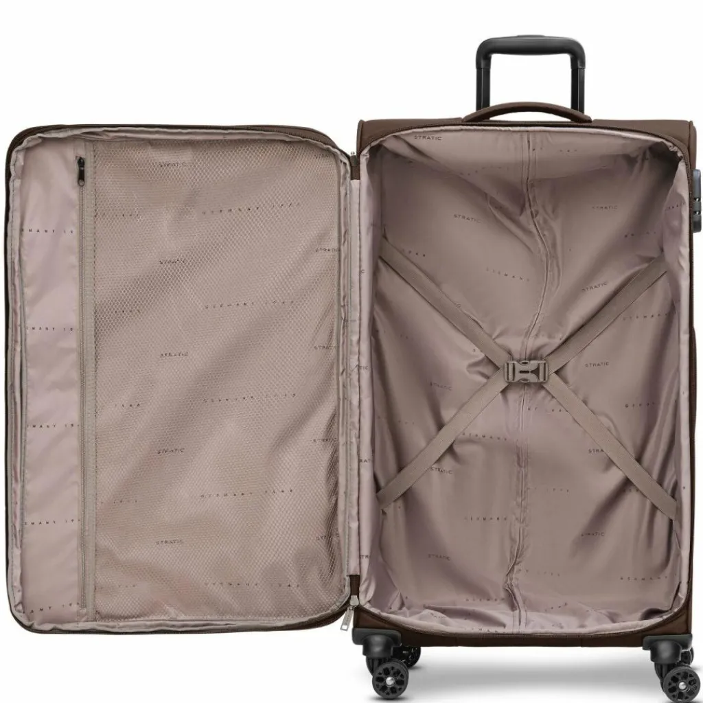 Best Stratic taska 4-Rollen Trolley L 76 cm mit Dehnfalte coffee