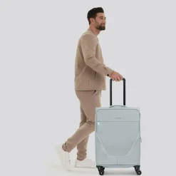 Best Stratic taska 4-Rollen Trolley M 65 cm mit Dehnfalte grey