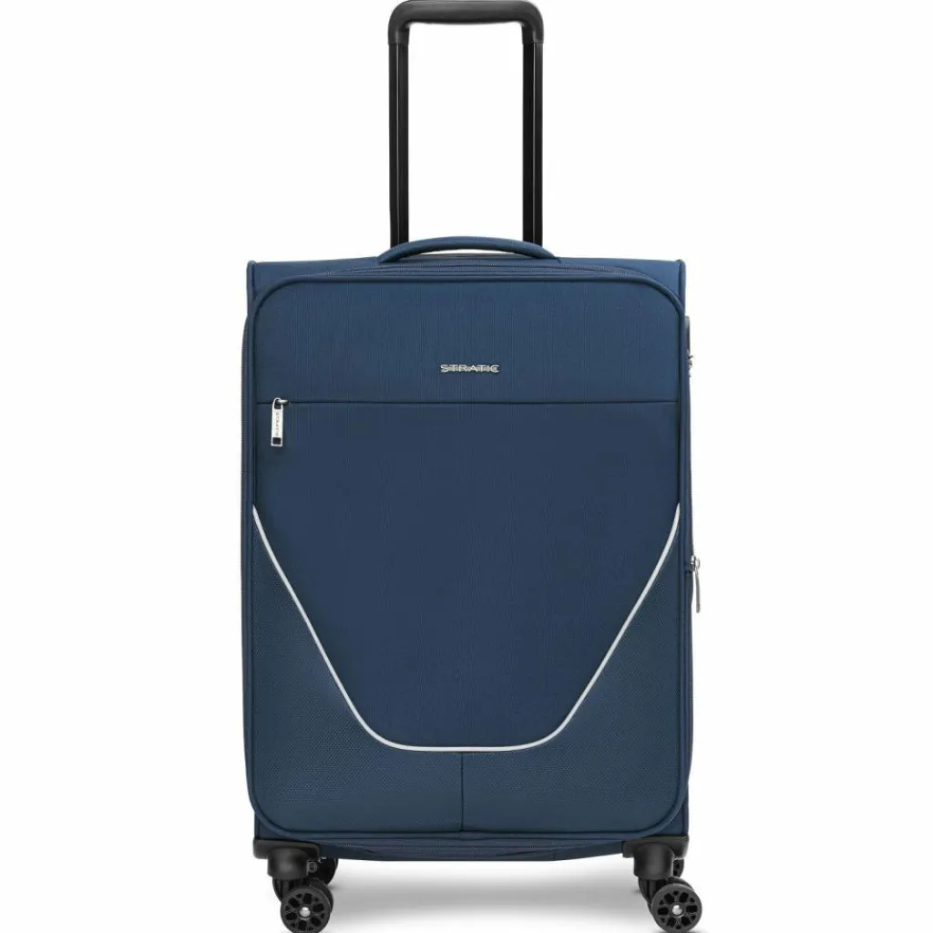 Stratic Weichgepäck|4-Rollen Koffer<taska 4-Rollen Trolley M 65 cm mit Dehnfalte navy