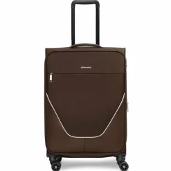 Stratic Weichgepäck|4-Rollen Koffer<taska 4-Rollen Trolley M 65 cm mit Dehnfalte coffee