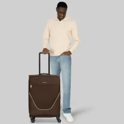 Stratic Weichgepäck|4-Rollen Koffer<taska 4-Rollen Trolley M 65 cm mit Dehnfalte coffee