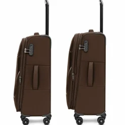 Stratic Weichgepäck|4-Rollen Koffer<taska 4-Rollen Trolley M 65 cm mit Dehnfalte coffee