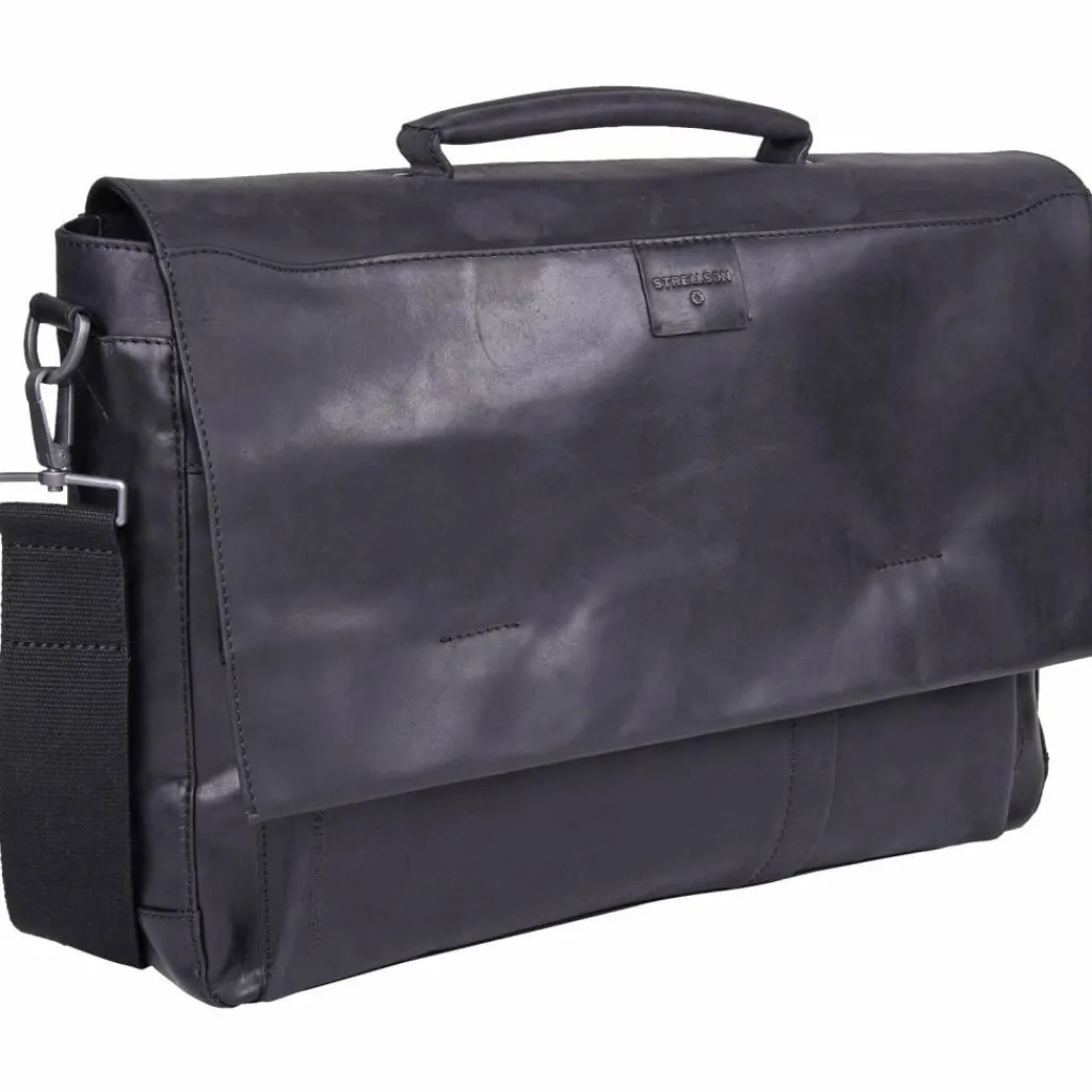 Strellson Laptoptaschen|Aktentaschen<Brick Lane Aktentasche Leder 41 cm Laptopfach black