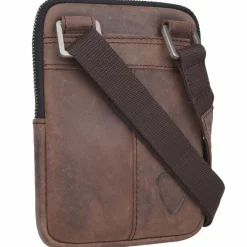 Strellson Umhängetaschen<Richmond Brian Umhängetasche Leder 13 cm darkbrown