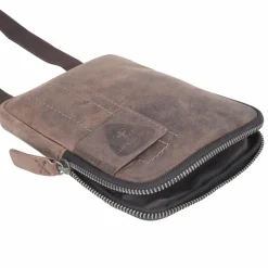 Strellson Umhängetaschen<Richmond Brian Umhängetasche Leder 13 cm darkbrown