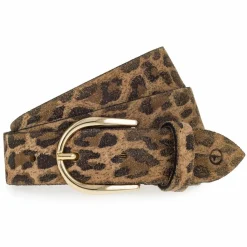 Tamaris Damengürtel<Gürtel Leder taupe-dunkelbraun