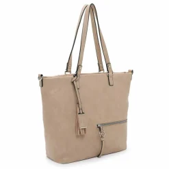 Tamaris Shopper|Schultertaschen<Nele Shopper Tasche 42 cm taupe