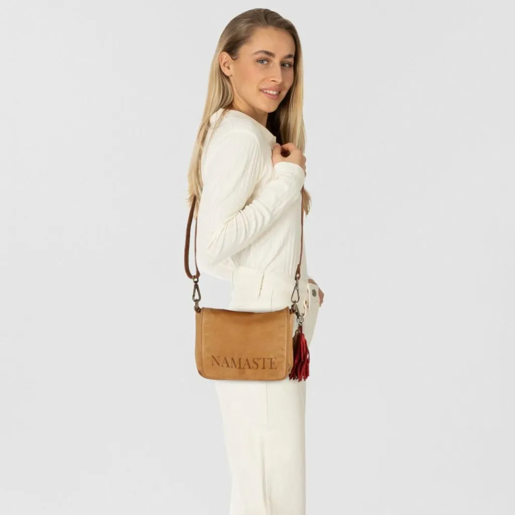 Taschendieb Wien Freundgasse Umhängetasche Leder 19.5 cm black bean