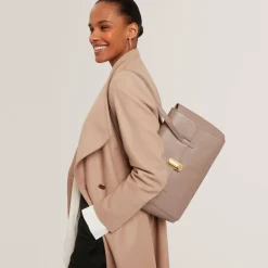 Clearance Ted Baker Kkiah Schultertasche Leder 34 cm taupe