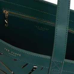 Hot Ted Baker Leiian Shopper Tasche Leder 46 cm green