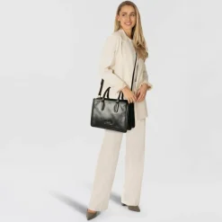 The Bridge Henkeltaschen<Beatrice Handtasche Leder 31.5 cm black