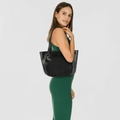 New The Bridge Bettina Shopper Tasche Leder 30 cm nero