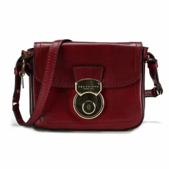 New The Bridge Corsini Umhängetasche Leder 19 cm dark red