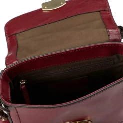 New The Bridge Corsini Umhängetasche Leder 19 cm dark red