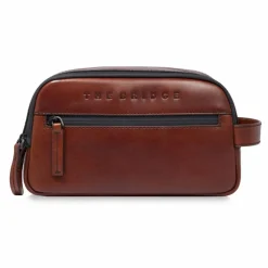 New The Bridge Damiano Kulturbeutel Leder 22.5 cm marrone