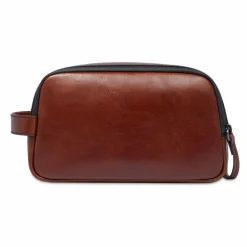 New The Bridge Damiano Kulturbeutel Leder 22.5 cm marrone