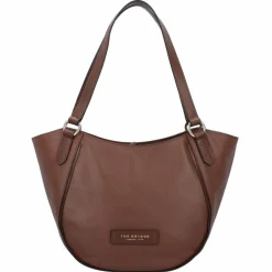 Clearance The Bridge Domitilla Schultertasche Leder 39 cm marrone-gold
