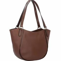 Clearance The Bridge Domitilla Schultertasche Leder 39 cm marrone-gold