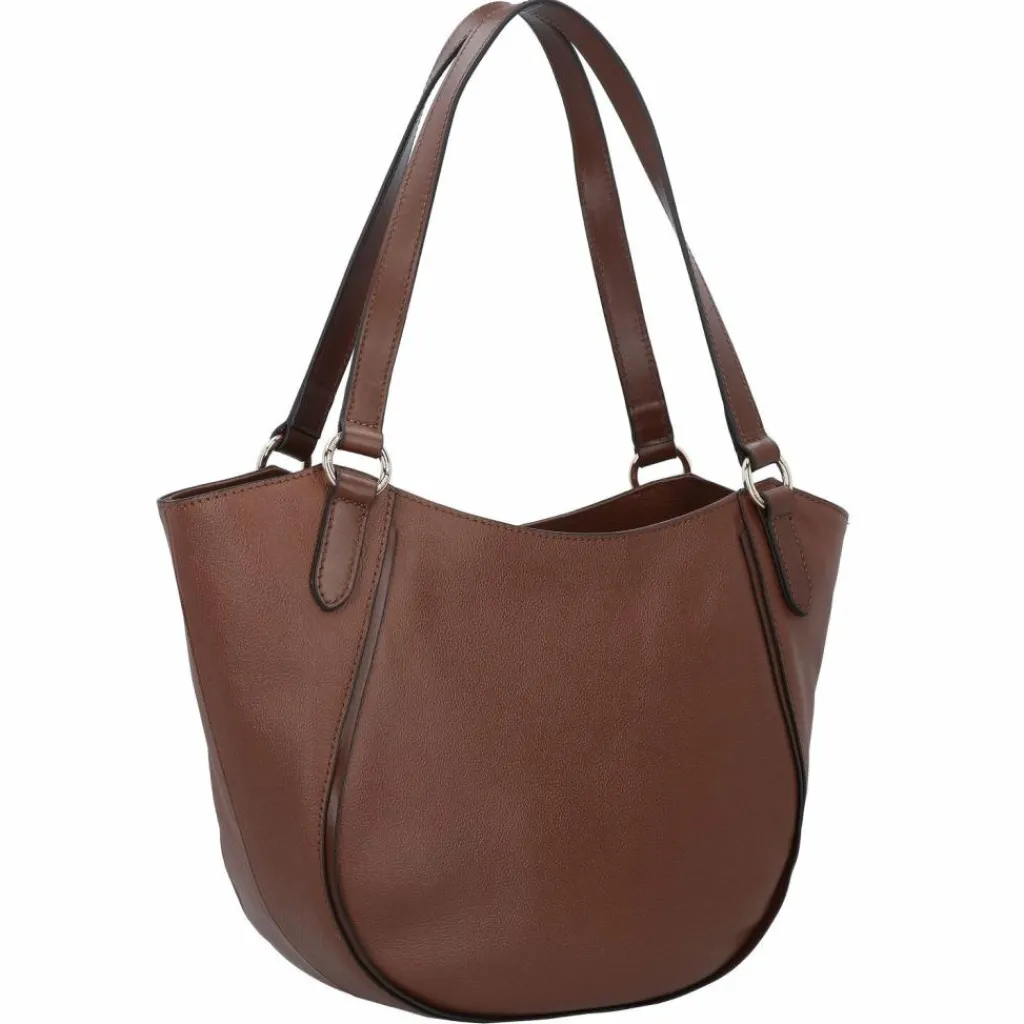 Clearance The Bridge Domitilla Schultertasche Leder 39 cm marrone-gold